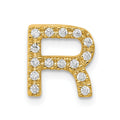 10K Diamond Letter R Initial Charm