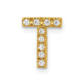 10K Diamond Letter T Initial Charm