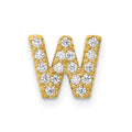 14K Diamond Letter W Initial Charm