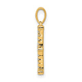 14K Diamond Letter E Initial Pendant