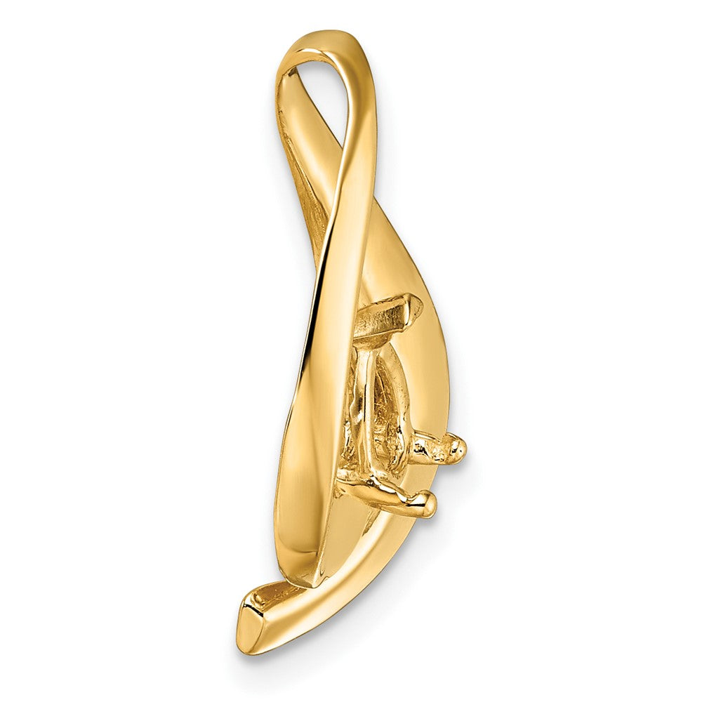 14k 6mm Omega, 8mm Reversible, 7x5mm Pear Slide Mounting