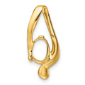 14k 4mm Omega, 6mm Reversible, 8x6mm Oval Slide Mounting
