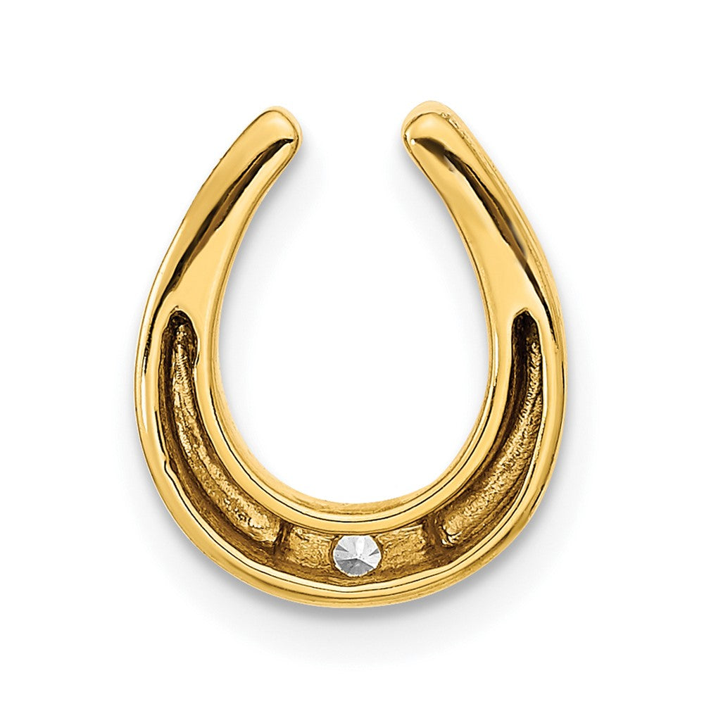 14k Polished Fancy Diamond Chain Slide