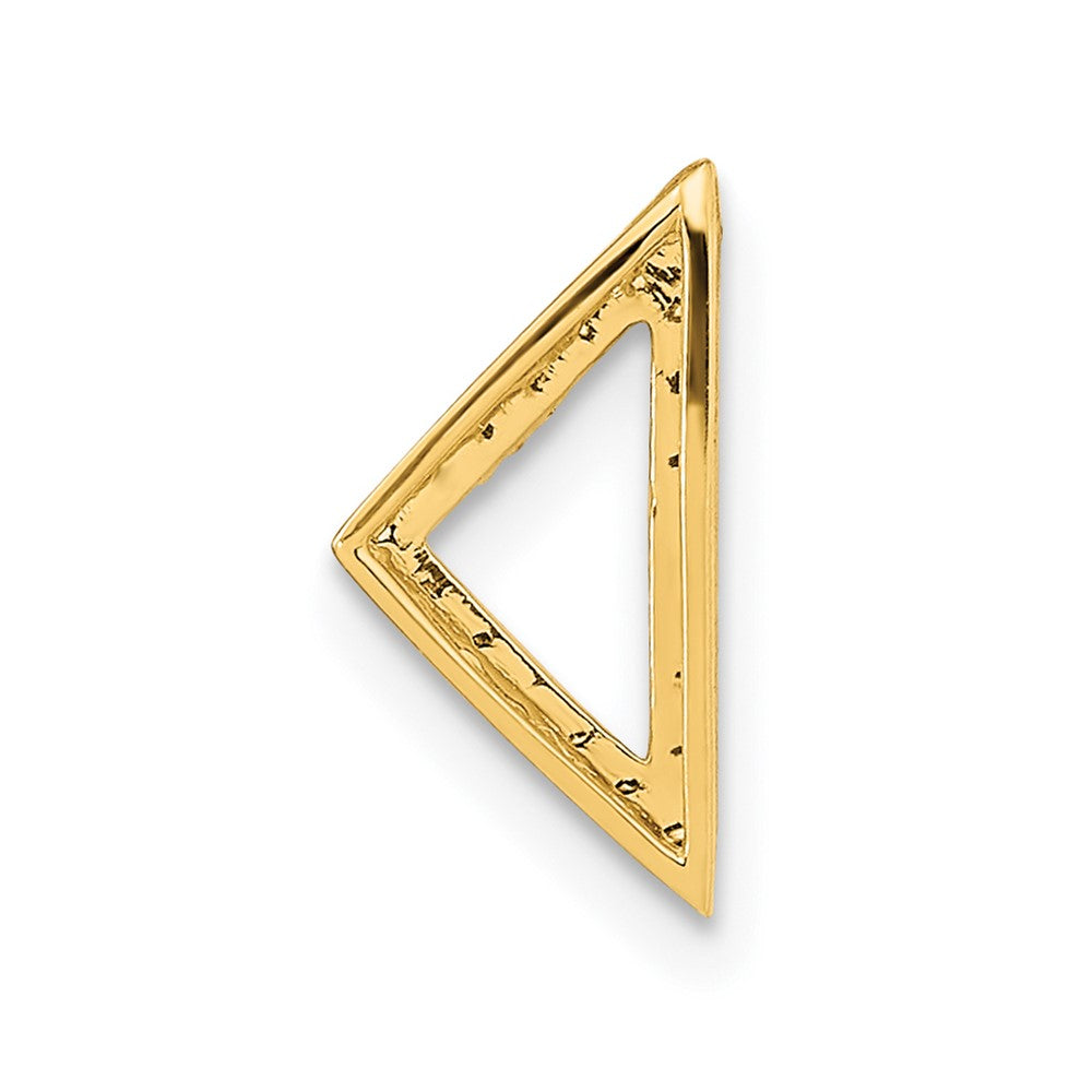 14k Polished Diamond Triangle Chain Slide