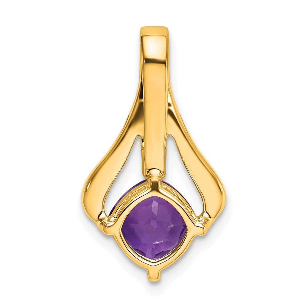 14k Amethyst and Diamond Pendant