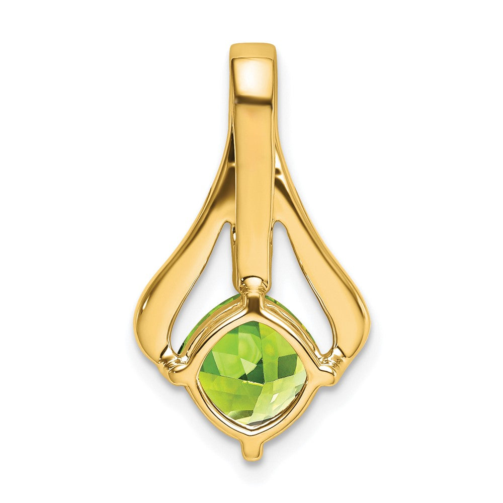 14k Peridot and Diamond Pendant