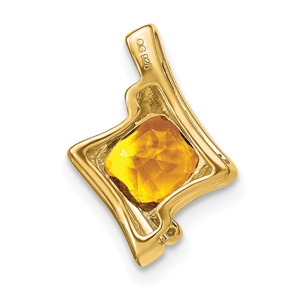 14k Citrine and Diamond Pendant