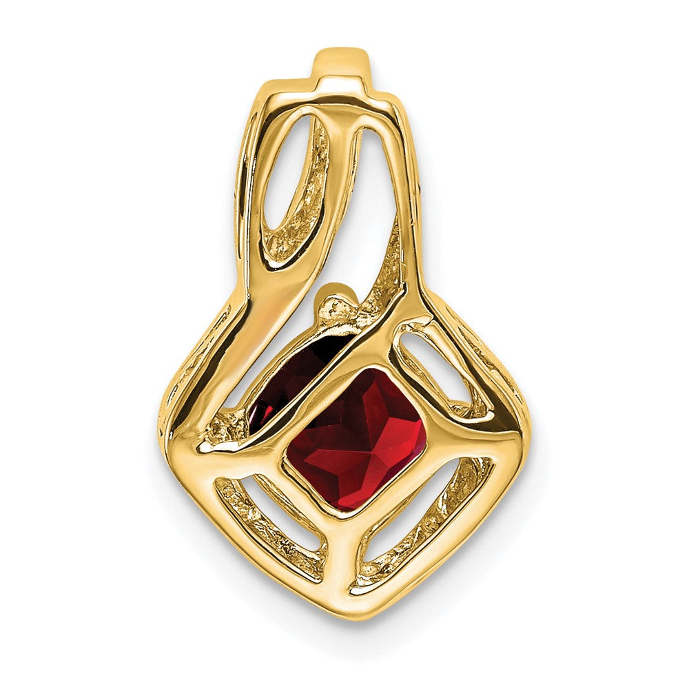 14k Garnet and Diamond Pendant