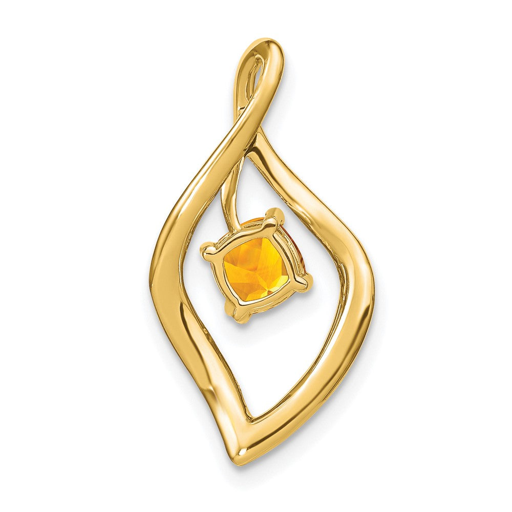 14k Citrine and Diamond Pendant