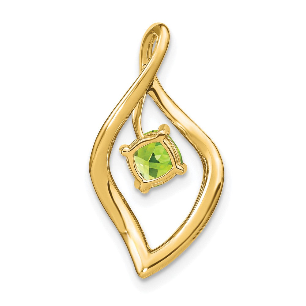14k Peridot and Diamond Pendant