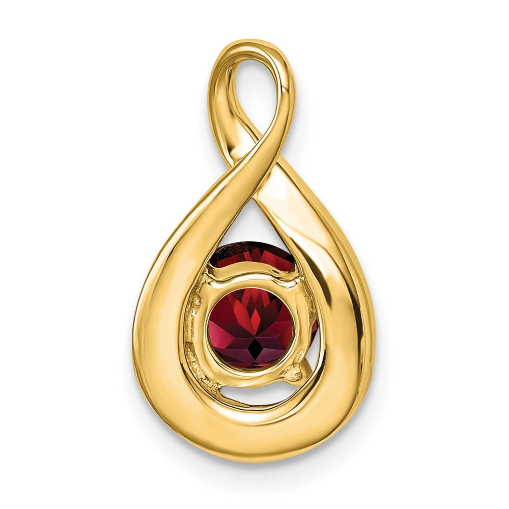 14k Garnet and Diamond Pendant
