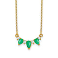 14k Emerald and Diamond Necklace