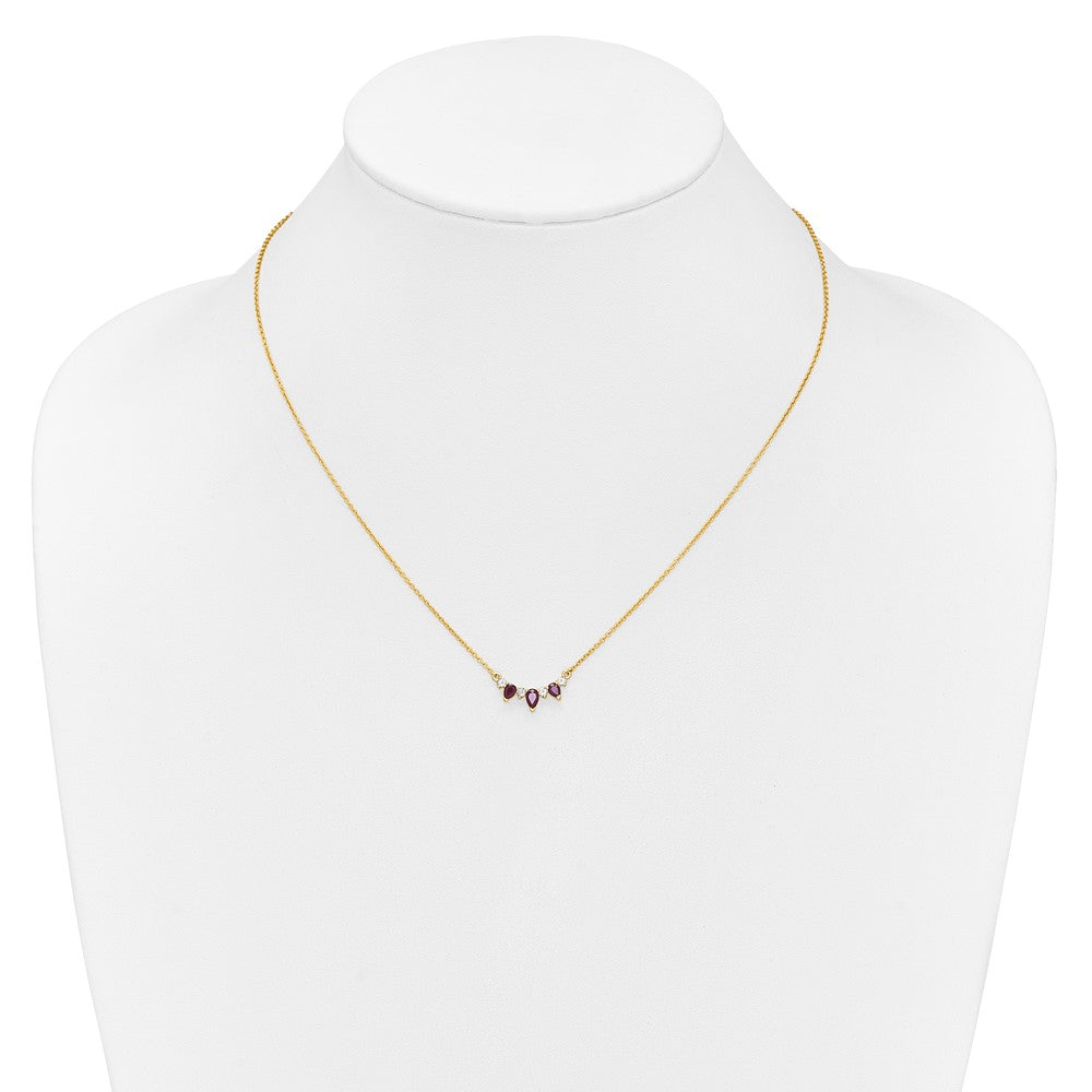 14k Ruby and Diamond Necklace
