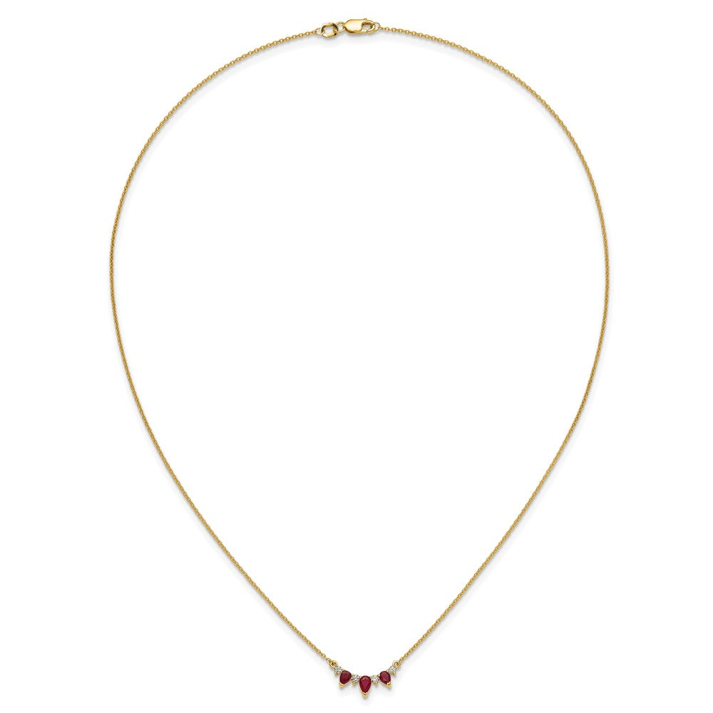 14k Ruby and Diamond Necklace