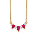 14k Ruby and Diamond Necklace