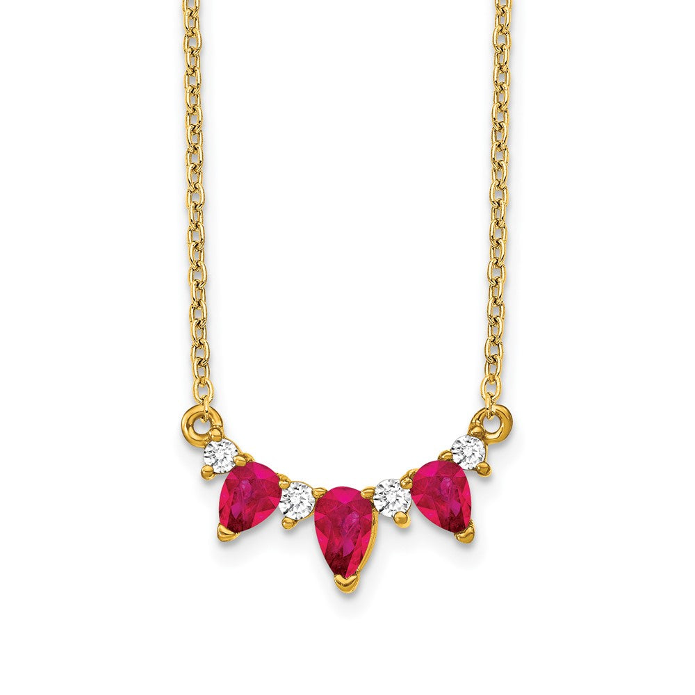 14k Ruby and Diamond Necklace