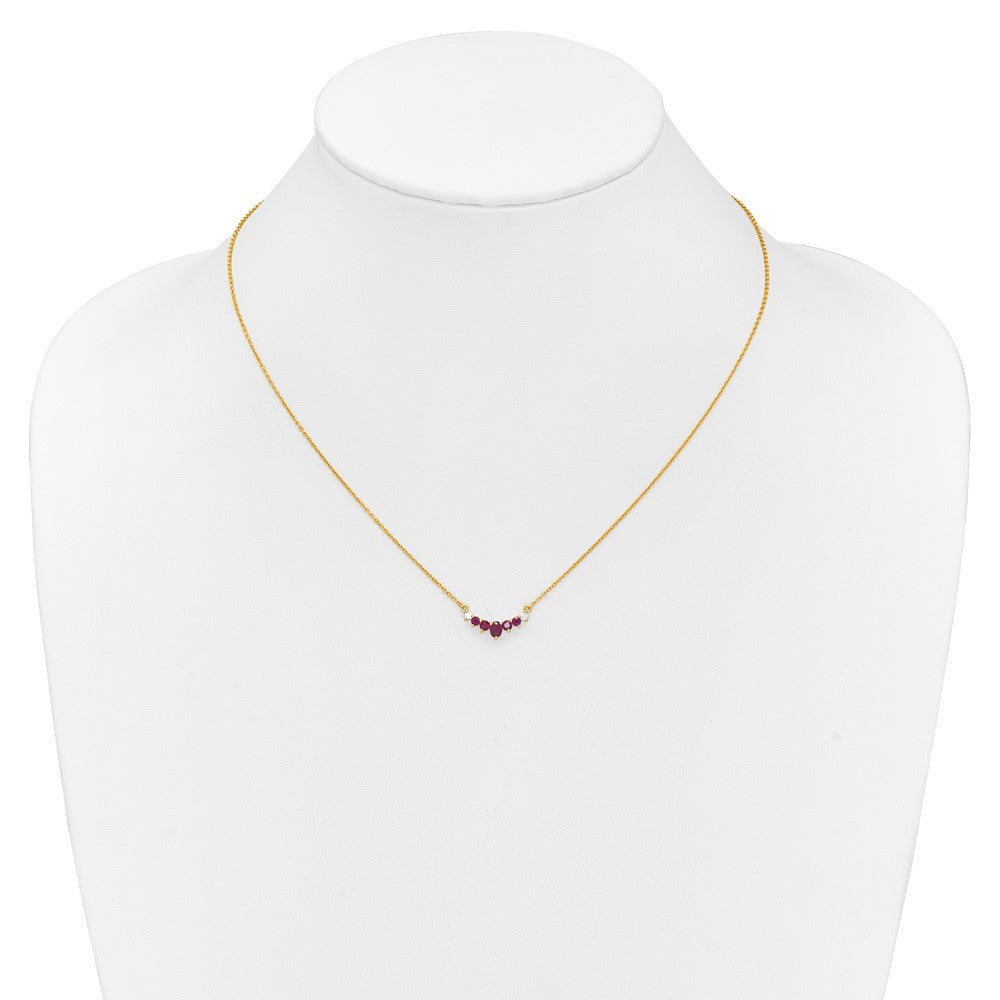 14k Ruby and Diamond Necklace