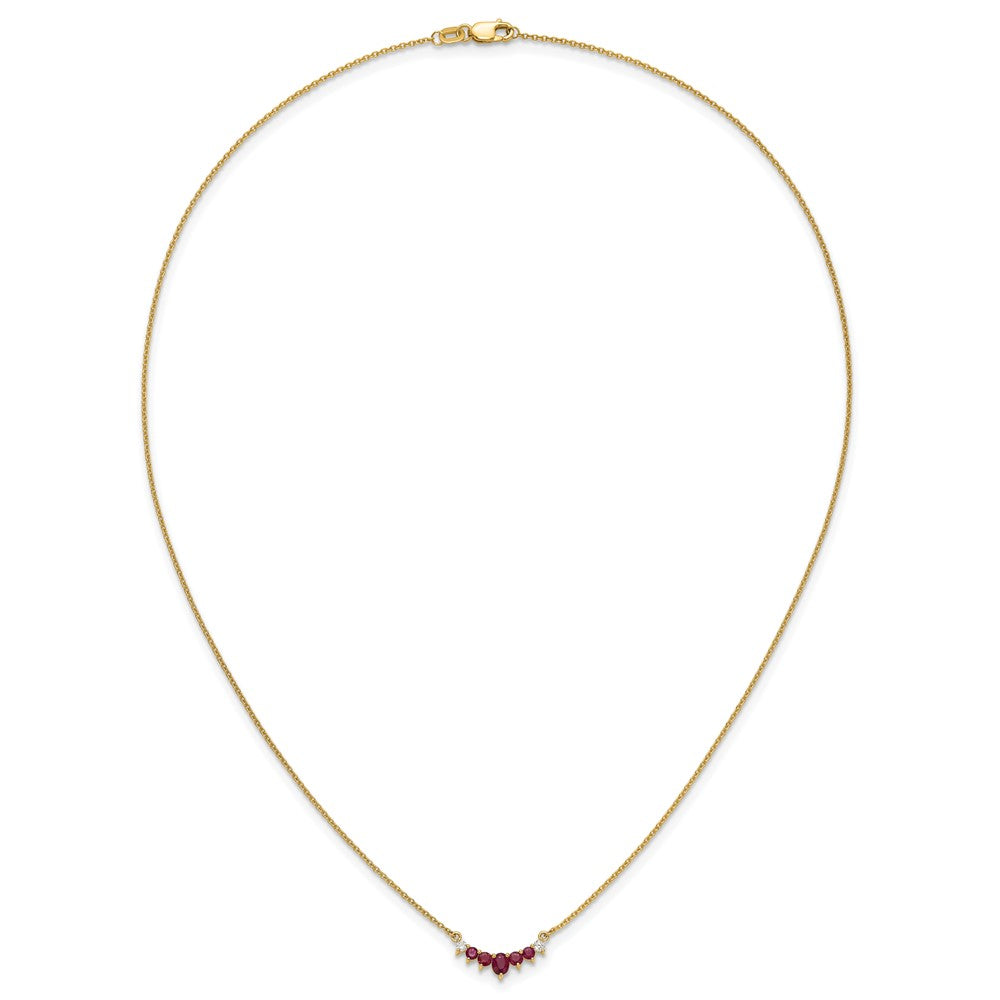 14k Ruby and Diamond Necklace