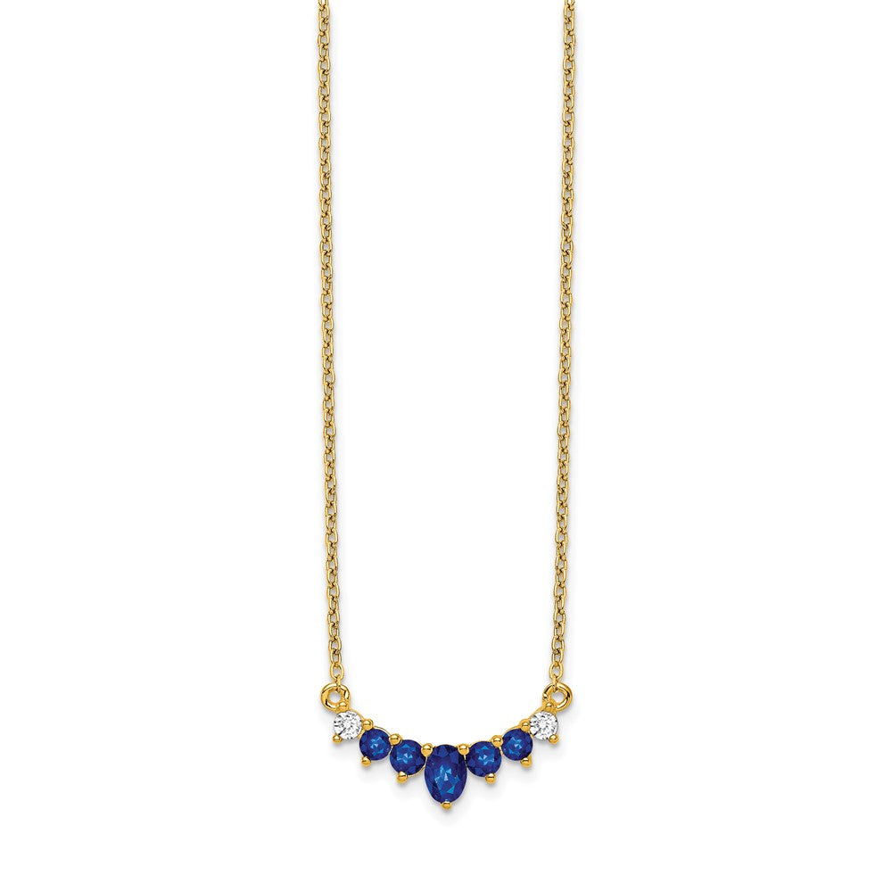 14k Sapphire and Diamond Necklace