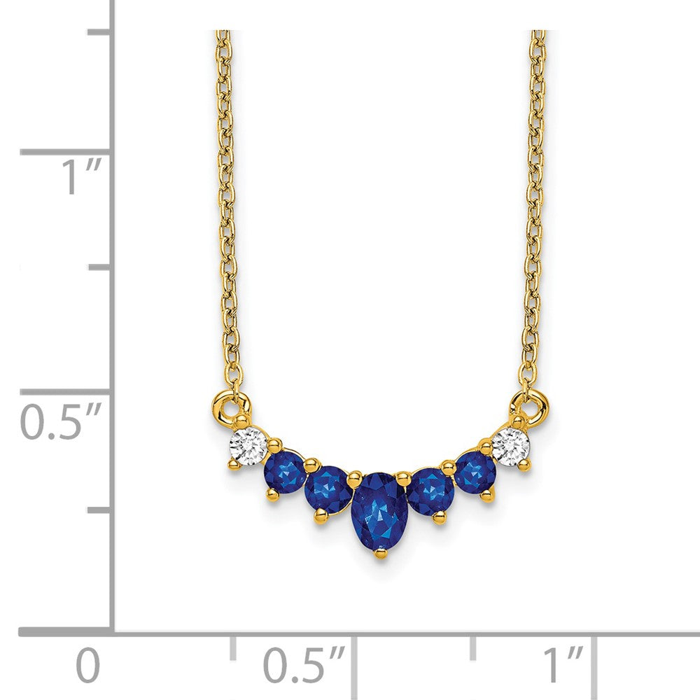14k Sapphire and Diamond Necklace