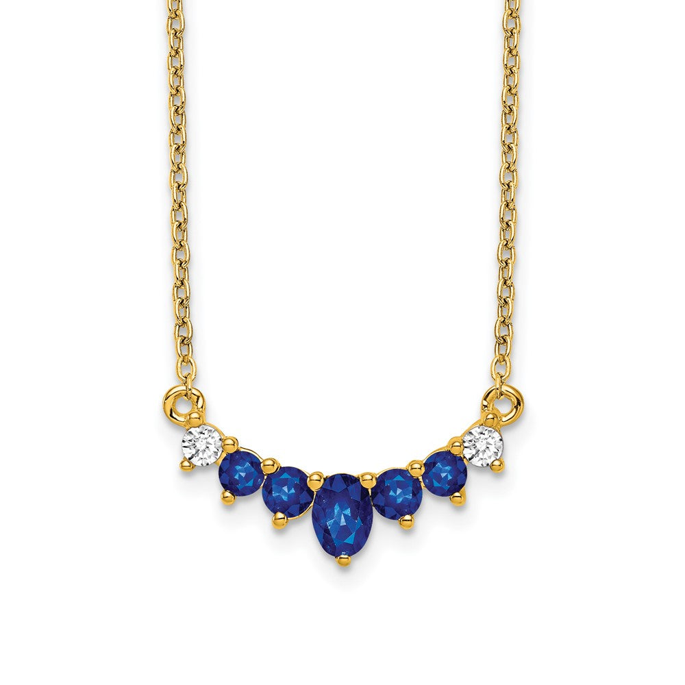 14k Sapphire and Diamond Necklace