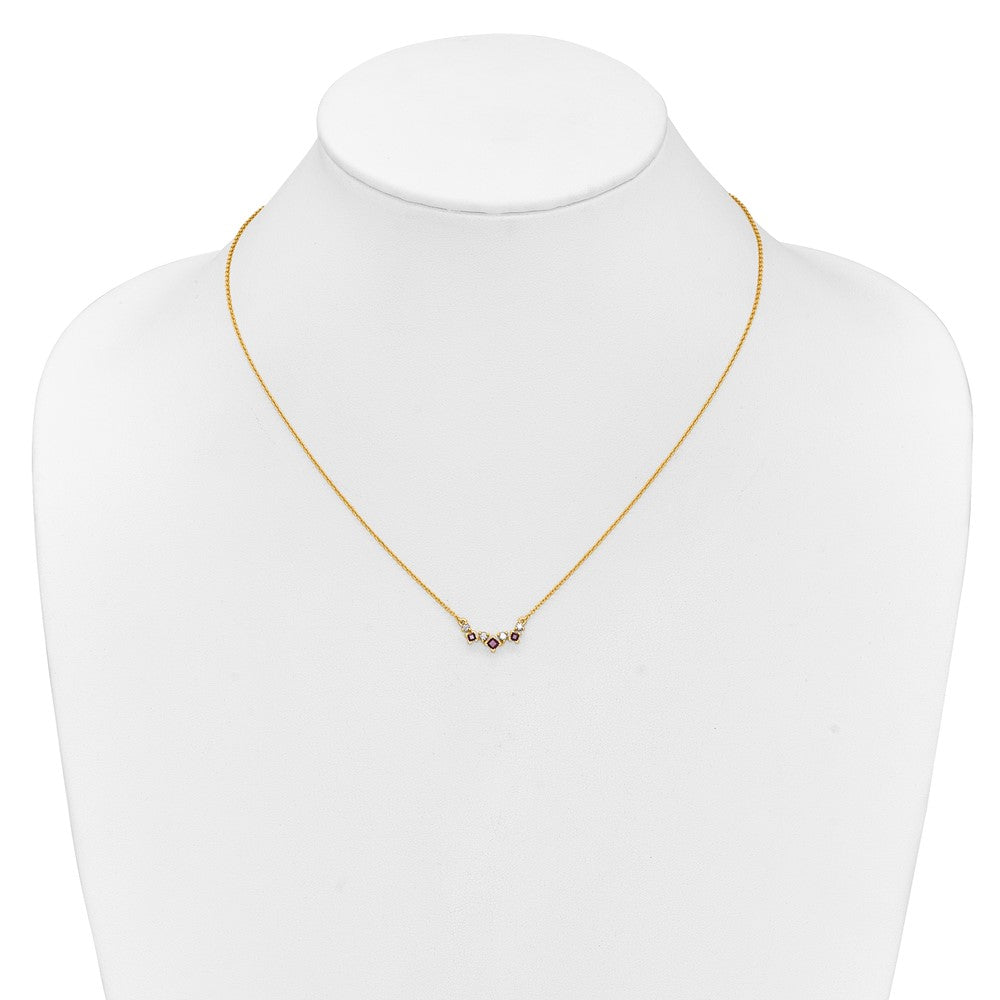 14k Ruby and Diamond Necklace