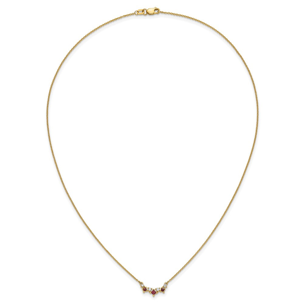 14k Ruby and Diamond Necklace