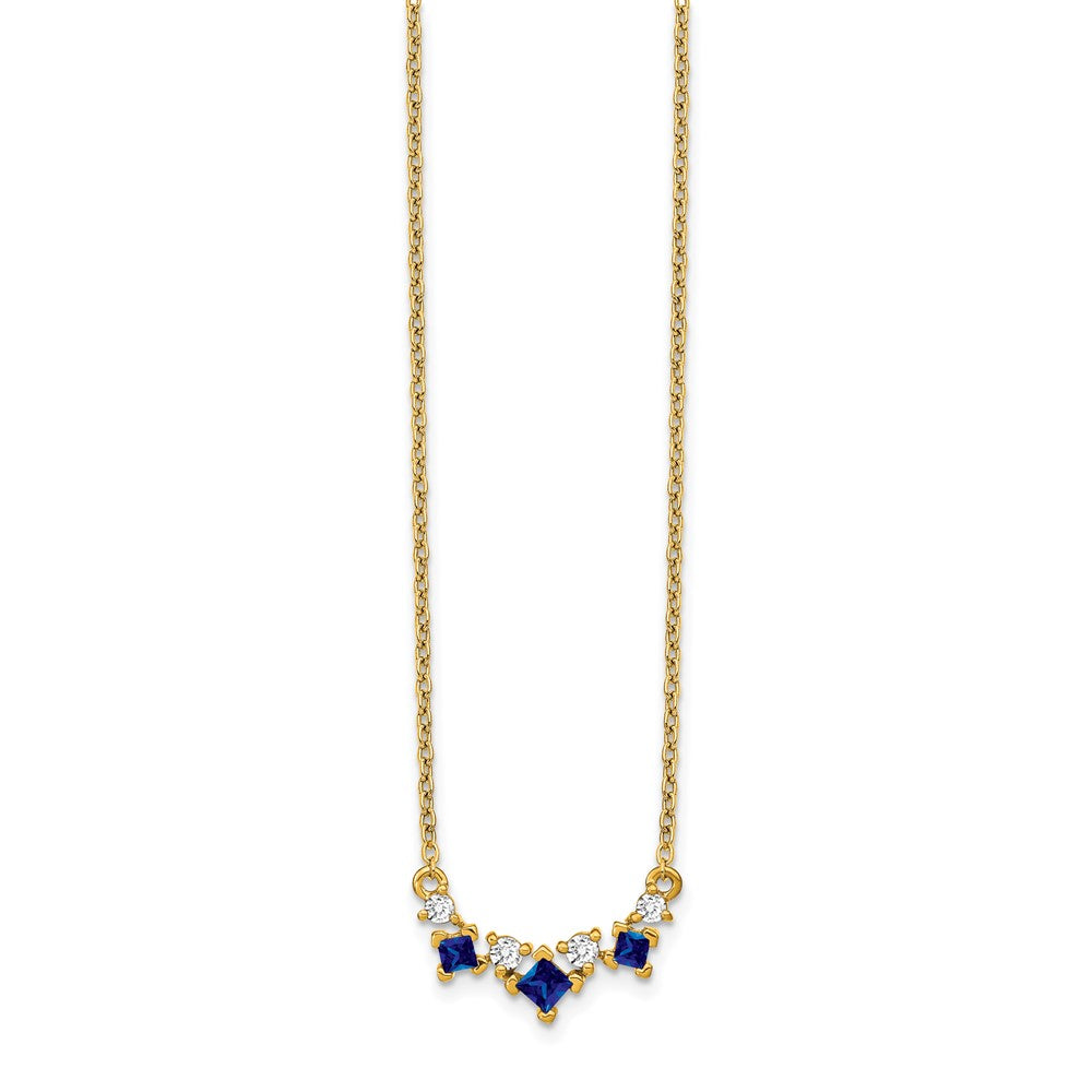 14k Sapphire and Diamond Necklace