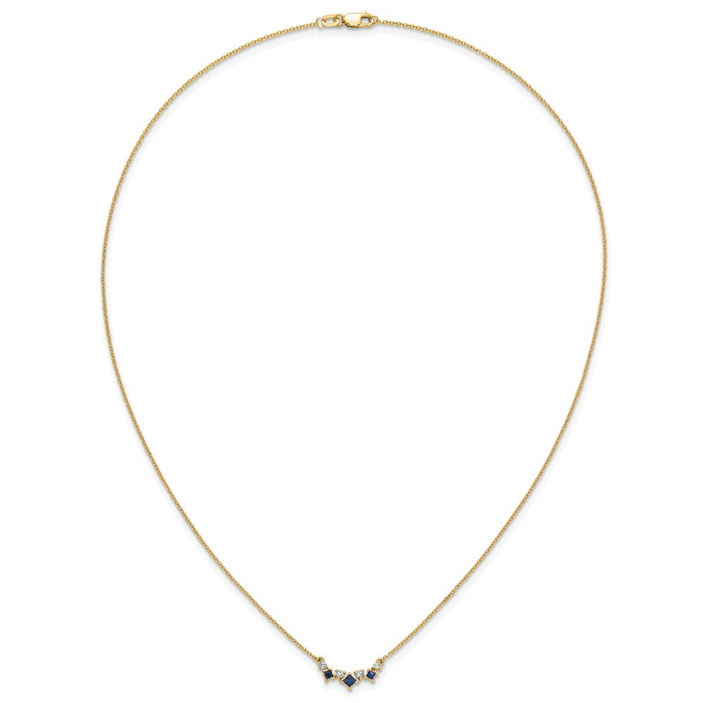 14k Sapphire and Diamond Necklace