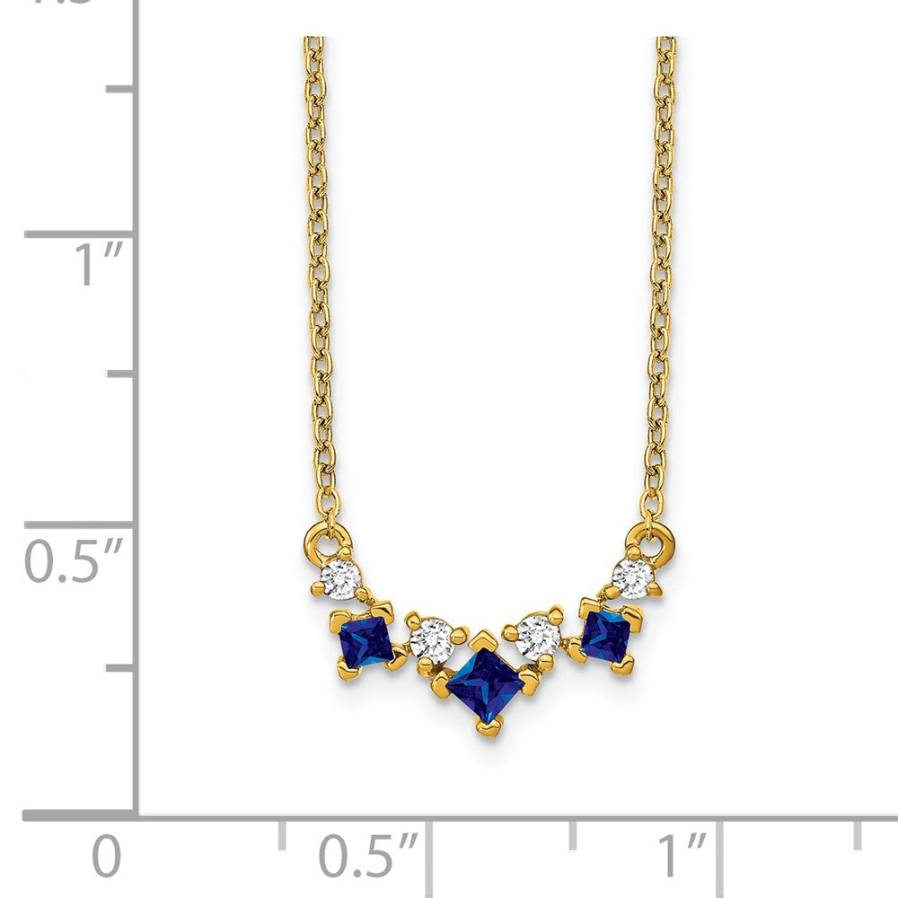 14k Sapphire and Diamond Necklace