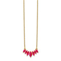14k Marquise Ruby 18 inch Necklace