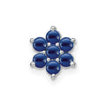 14k White Gold Sapphire Floral Chain Slide
