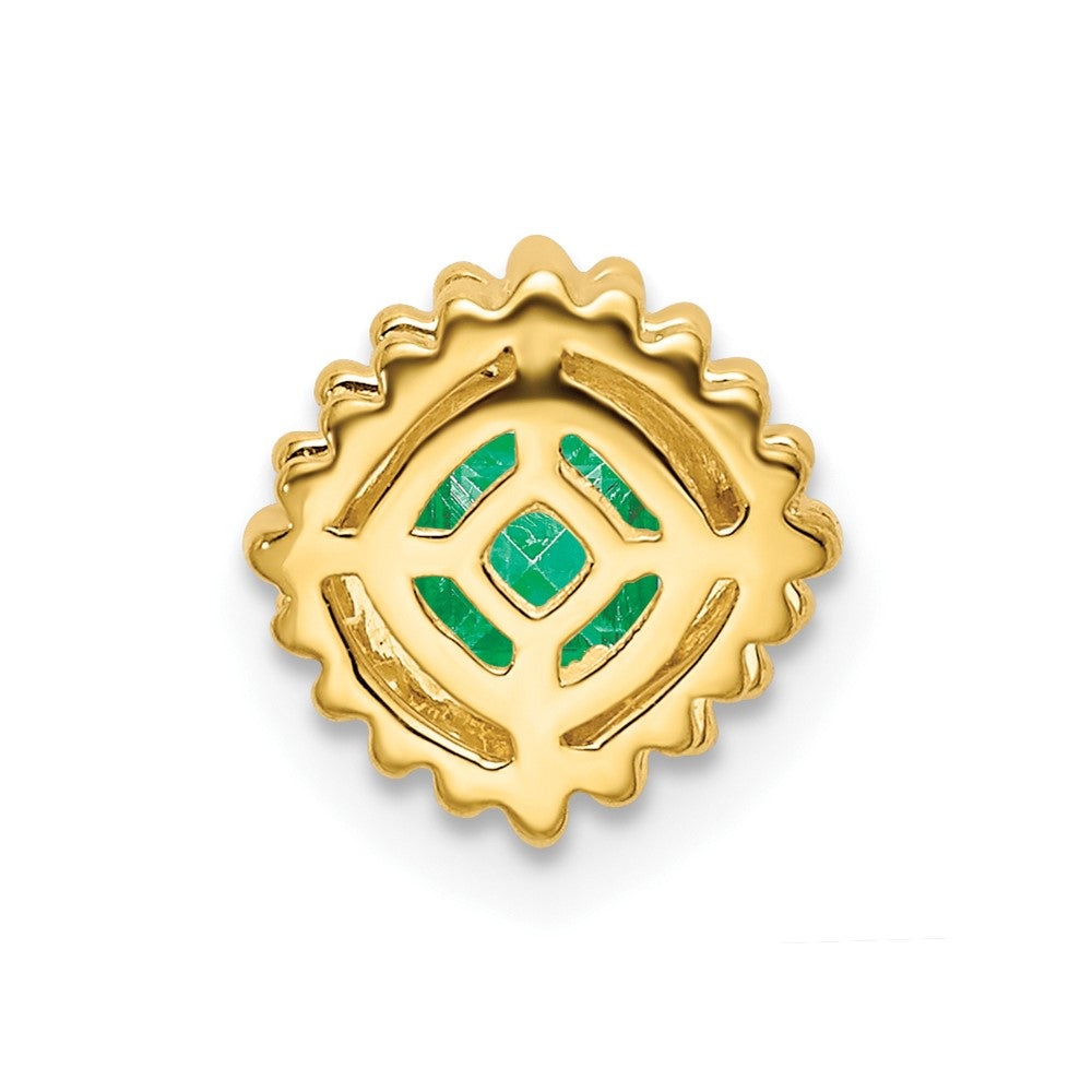 14k Cushion Emerald Chain Slide