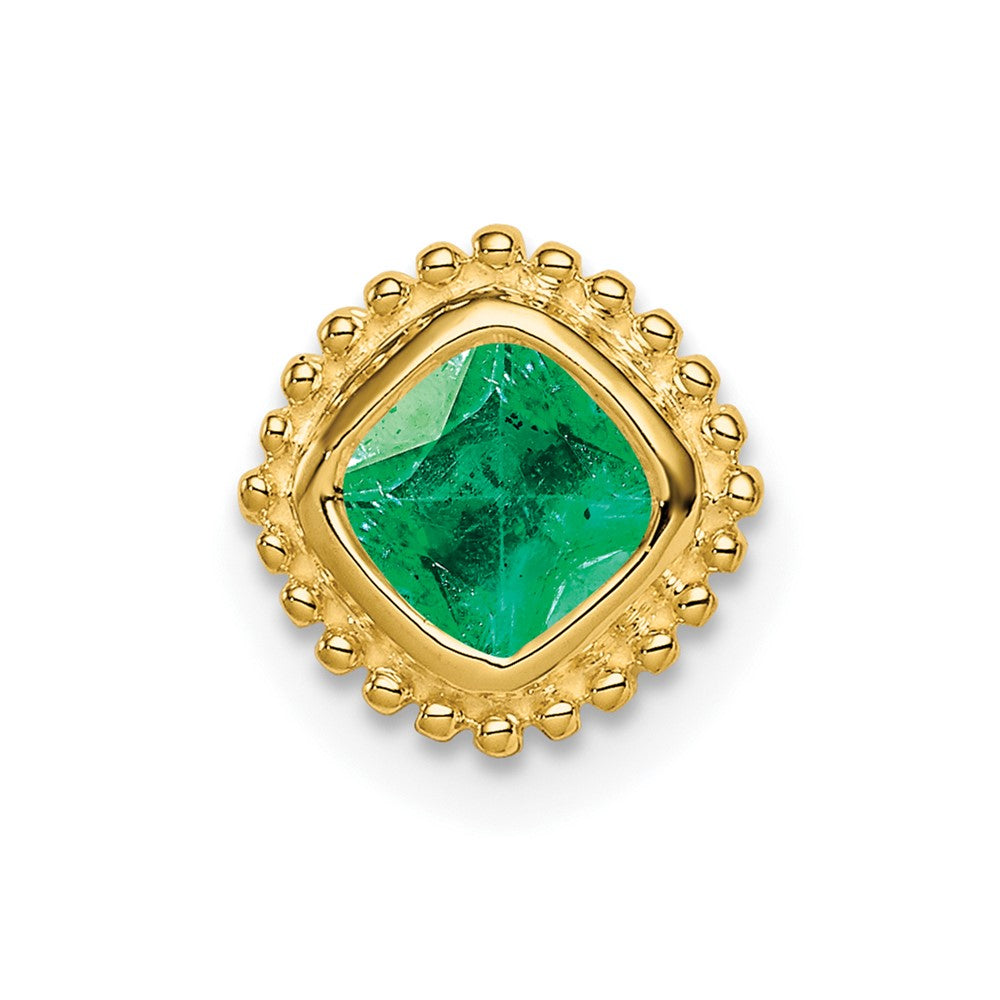 14k Cushion Emerald Chain Slide