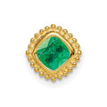 14k Cushion Emerald Chain Slide