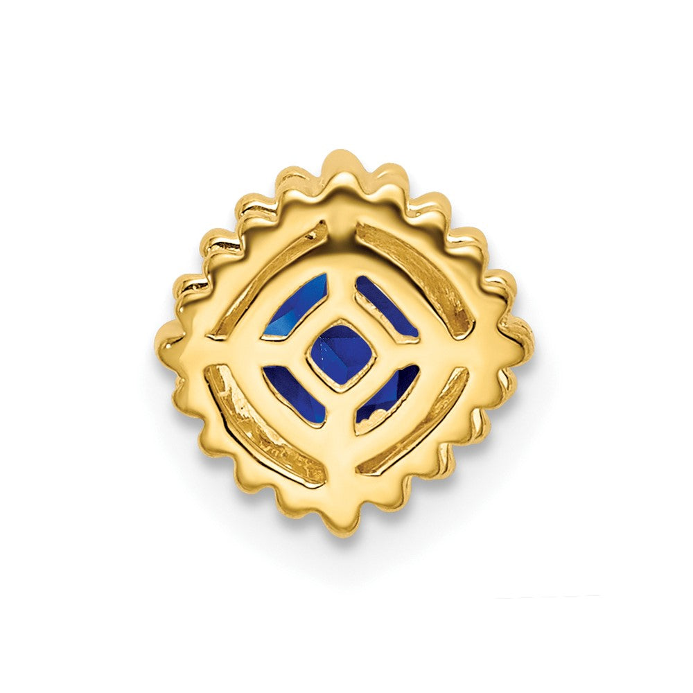 14k Cushion Sapphire Chain Slide