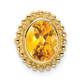 14k Oval Citrine Chain Slide