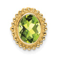 10k Oval Peridot Chain Slide