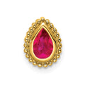 14k Pear Ruby Chain Slide