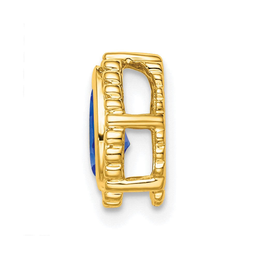 14k Pear Sapphire Chain Slide