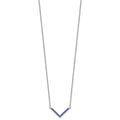 14k White Gold Tanzanite 18in. V-Necklace