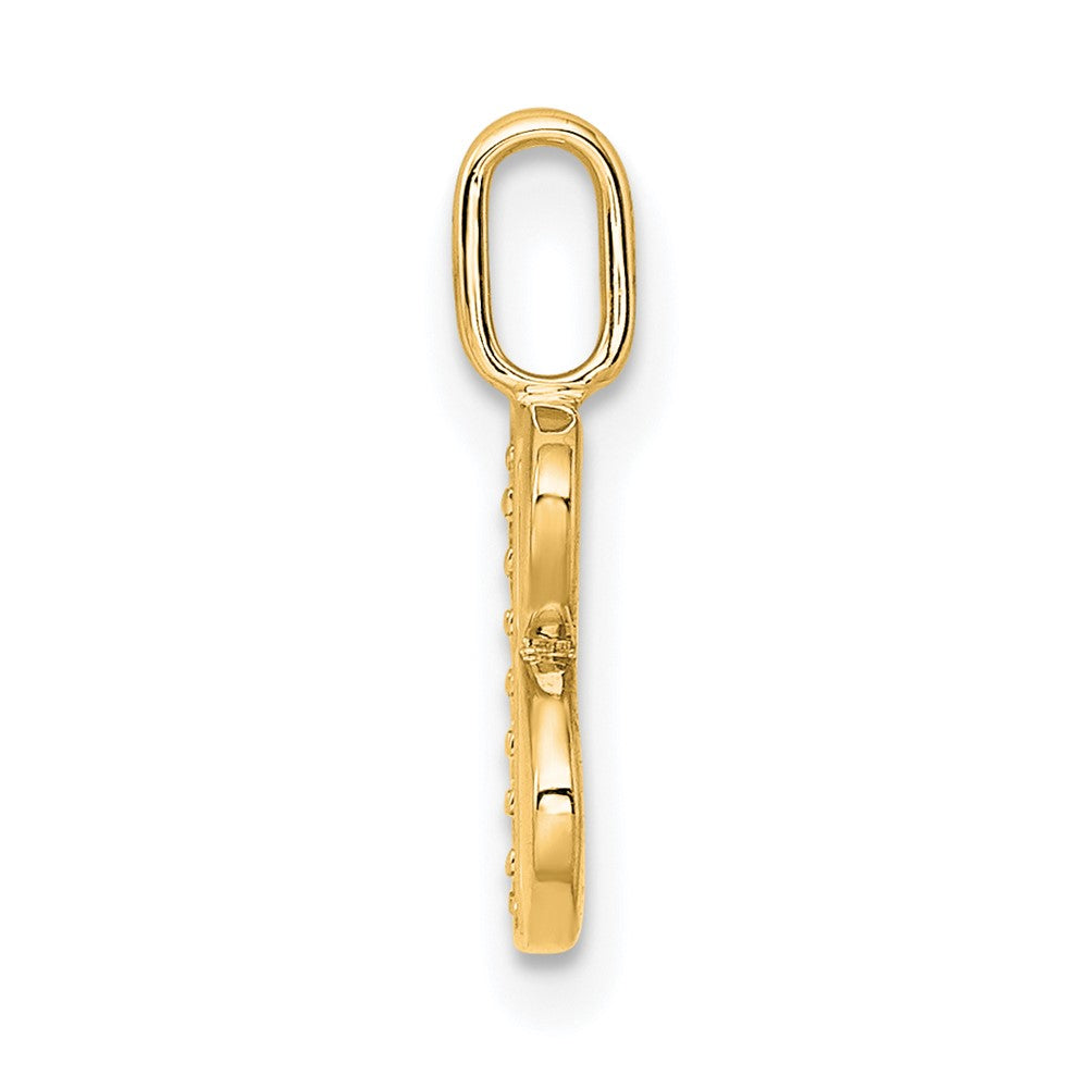 14K Diamond Letter B Initial Pendant