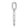 14K White Gold Diamond Letter Q Initial Pendant