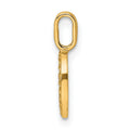 14K Gold Diamond Letter D Initial Pendant