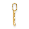 14K Gold Diamond Letter E Initial Pendant