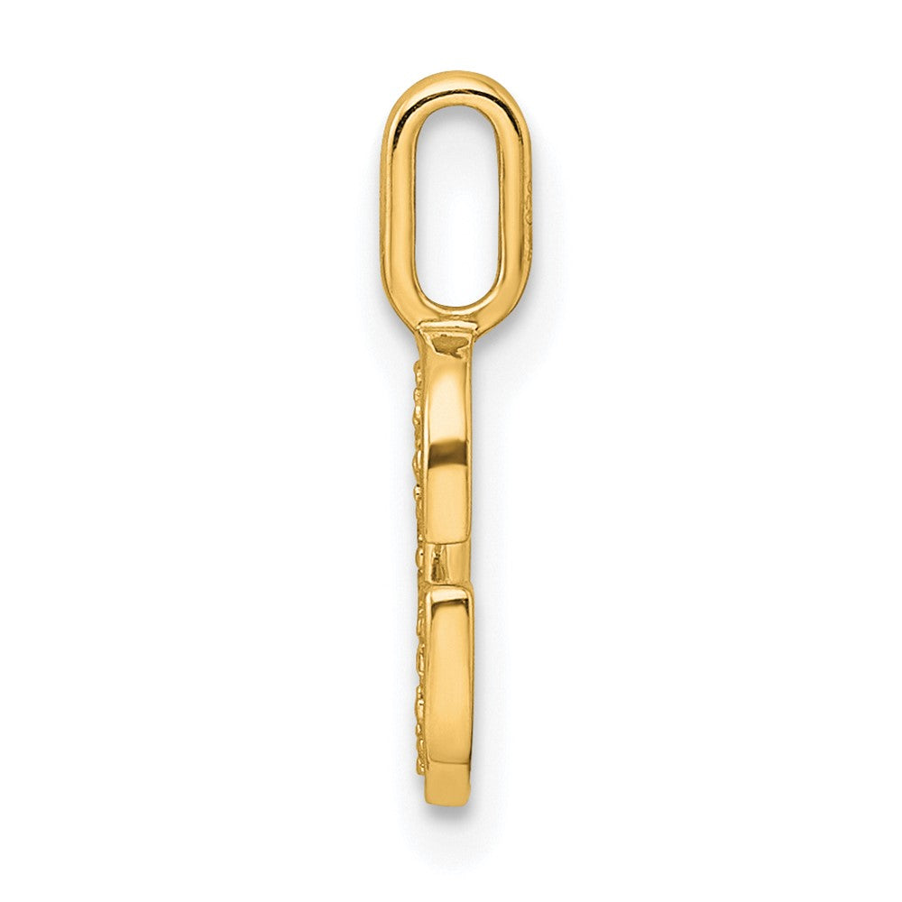 14K Gold Diamond Letter G Initial Pendant