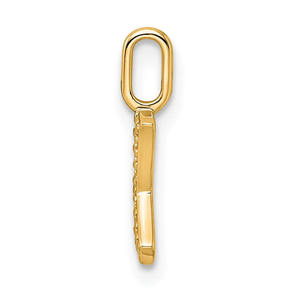 14K Gold Diamond Letter K Initial Pendant