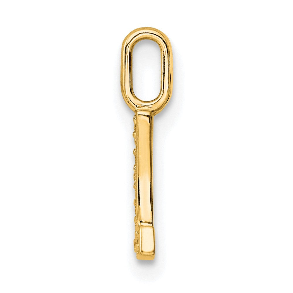 14K Gold Diamond Letter L Initial Pendant