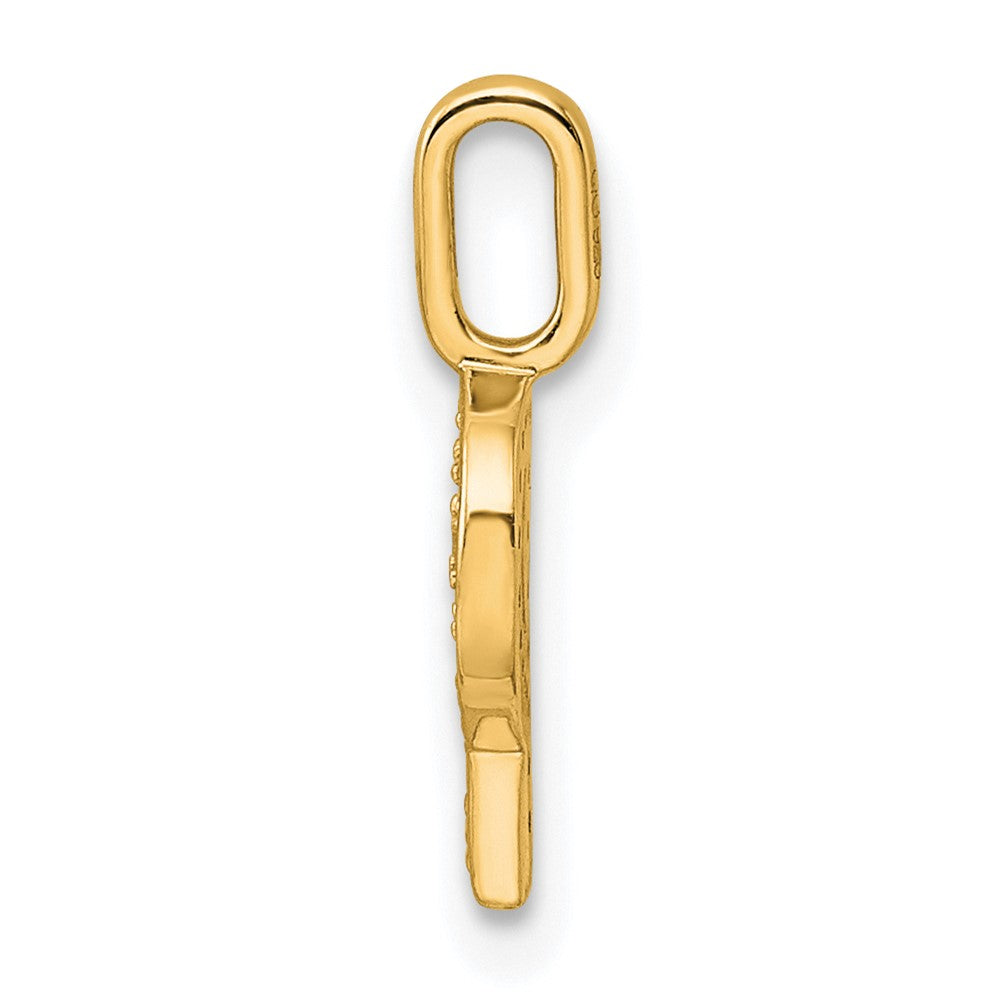 14K Gold Diamond Letter P Initial Pendant