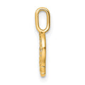 14K Gold Diamond Letter Q Initial Pendant
